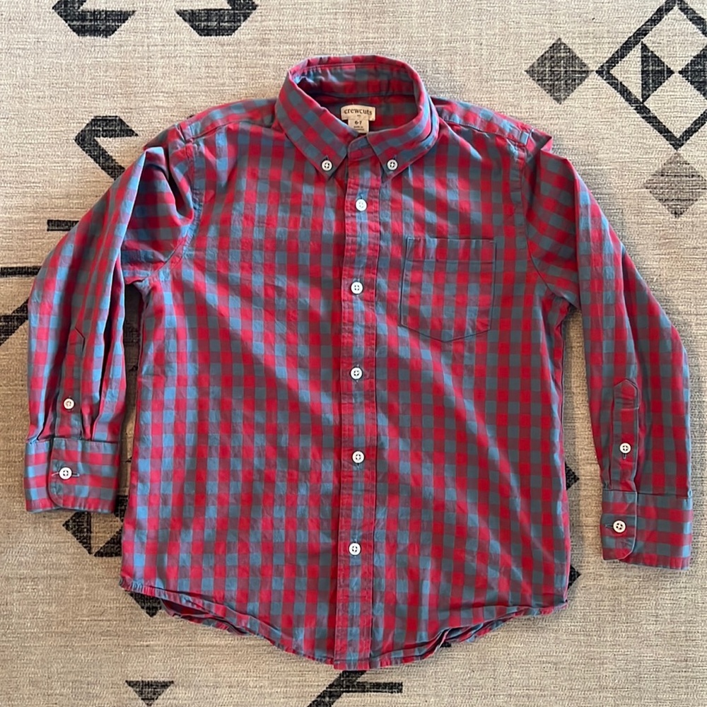 J.Crew Boys' Long-Sleeve Button Down, size 6-7